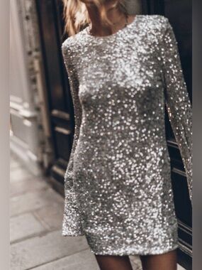 NWT ✨Mikuta The Light Sequin Dress White